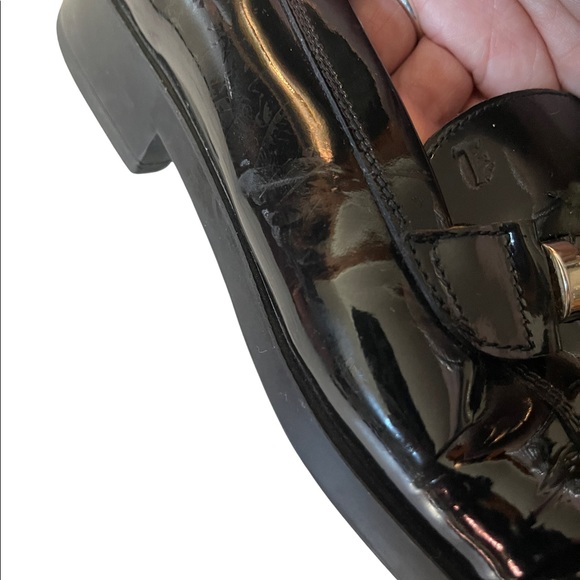 Tods Black Patent Leather Womens Loafers 39 - Picture 13 of 16